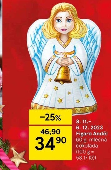 Čokoládový anděl Figaro