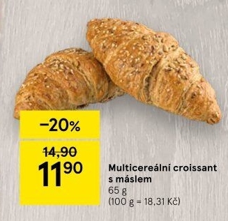 Croissant multicereální