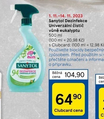 Dezinfekční univerzální čistič ve spreji Sanytol
