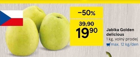 Jablka Golden Delicious