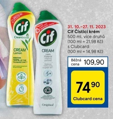 Krémový čistič Cif Cream