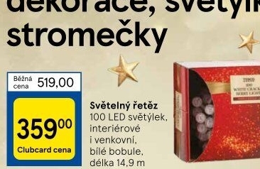 LED světelný řetěz Tesco