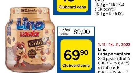 Lískooříšková pomazánka Lino Lada Podravka