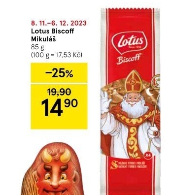Mikuláš Biscoff Lotus