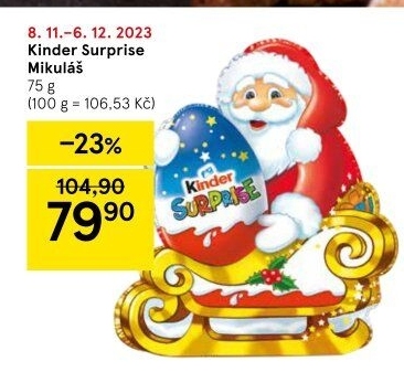 Mikuláš s překvapením Kinder