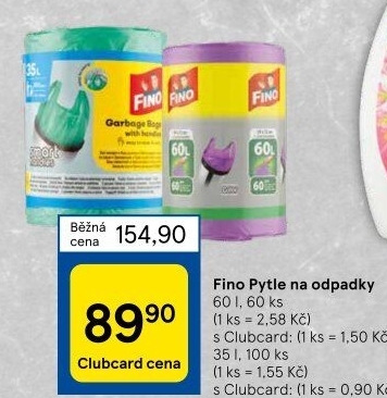 Pytle na odpadky 60 l Fino