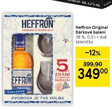 Rum 5YO Heffron Panama - dárkové balení