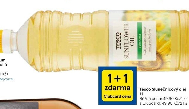 Slunečnicový olej Tesco