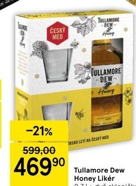 Whiskey irská Honey Tullamore Dew - dárkové balení