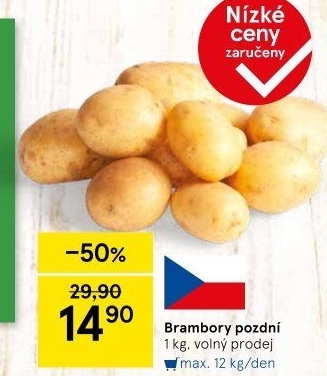 Brambory konzumní pozdní