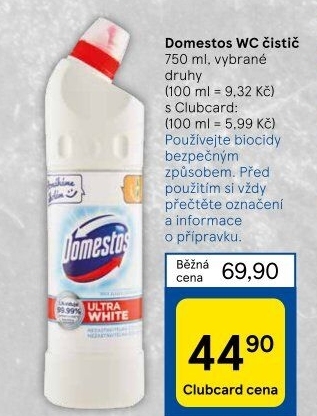 Čistič WC gelový Domestos