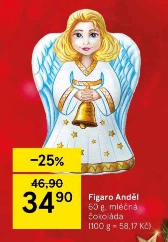 Čokoládový anděl Figaro