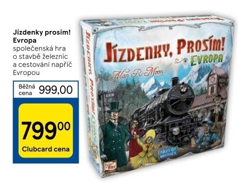 Desková hra Jízdenky, prosím! Evropa Blackfire