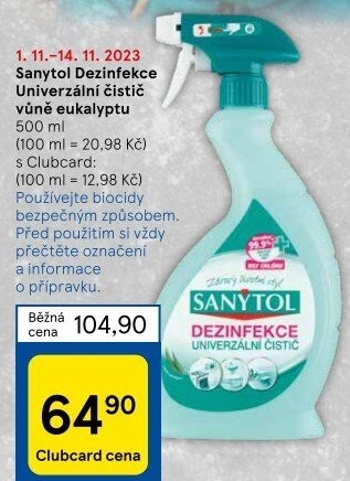 Dezinfekční univerzální čistič ve spreji Sanytol