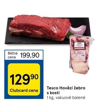 Hovězí žebra Tesco