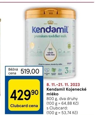 Kojenecká výživa Kendamil