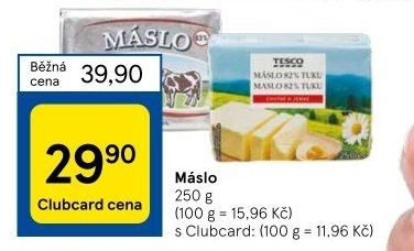 Máslo Tesco