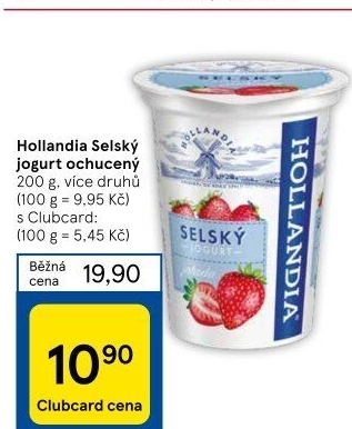 Ochucený jogurt selský Hollandia