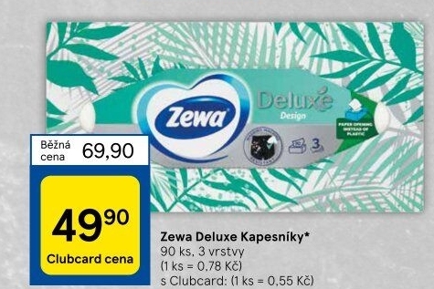 Papírové kapesníčky 3vrstvé DeluxeZewa - box