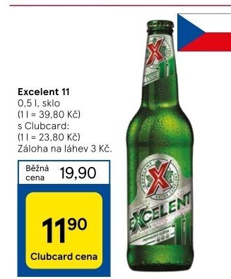 Pivo světlý ležák 11° Excelent