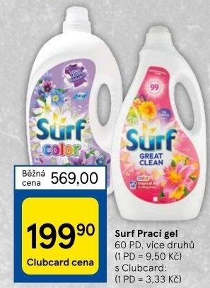 Prací gel Surf