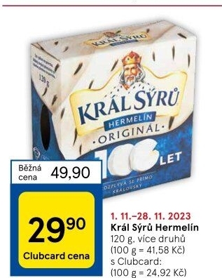 Sýr Hermelín Král sýrů