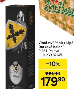 Víno Pálava Vinařství Pánů z Lipé