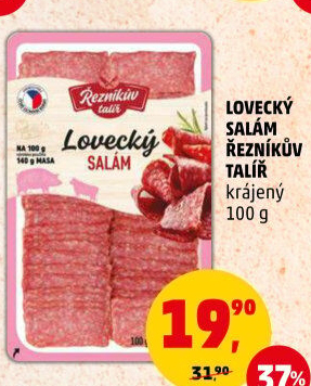 Salám lovecký Řezníkův talíř