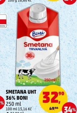 Smetana ke šlehání Boni 36%