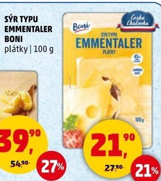 Sýr ementálského typu Boni
