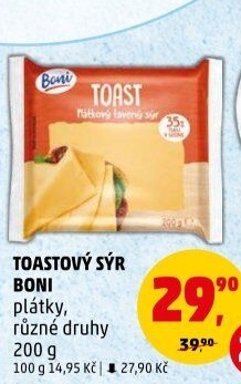 Sýr tavený toast Boni