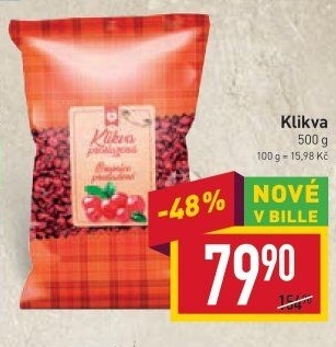 Brusinky klikvy sušené IBK trade