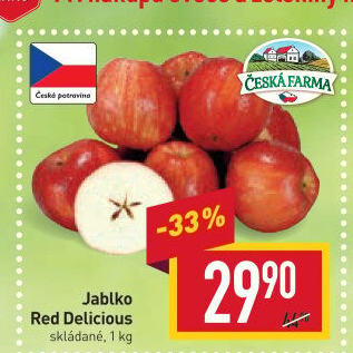Jablka Red Delicious Česká farma