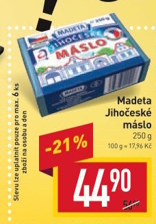 Máslo Jihočeské Madeta
