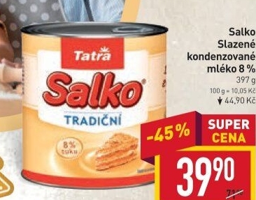Mléko kondenzované Salko Tatra