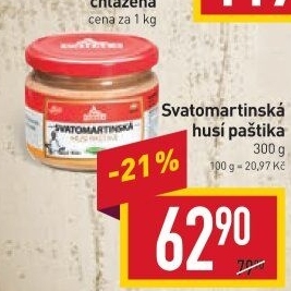 Paštika Svatomartinská husí Váhala