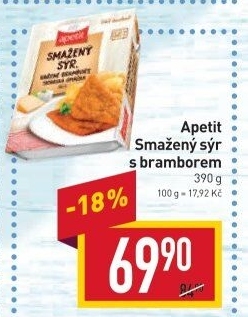 Smažený sýr s bramborem Apetit