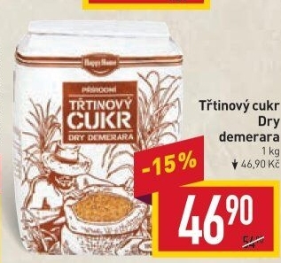 Třtinový cukr Dry Demerara HappyHome