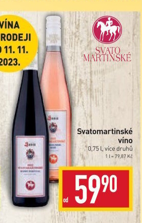 Vína Vinný sklep Sovín - svatomartinské
