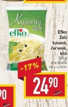 Zelí bílé kysané Efko
