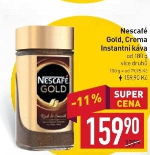 Instantní kávy Nescafé Gold