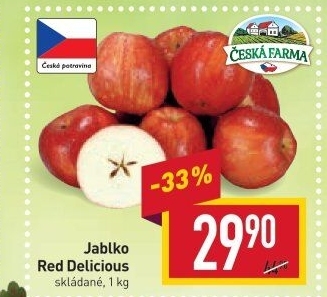 Jablka Red Delicious Česká farma