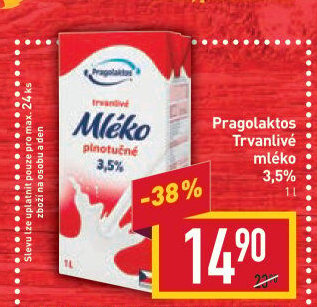 Mléko trvanlivé Pragolaktos - 3,5% plnotučné