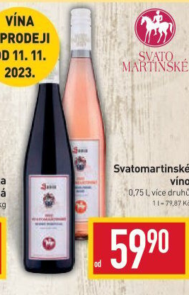 Vína Vinný sklep Sovín - svatomartinské