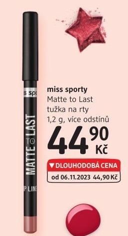 Tužka na rty Matte to Last 24H Miss Sporty
