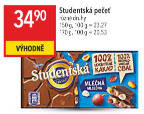 Čokoláda Studentská pečeť Orion