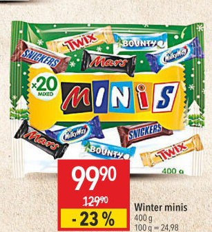 Tyčinky čokoládové Mix Minis Mars