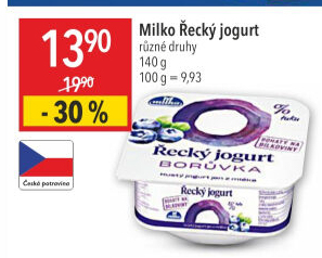 Ochucený jogurt řecký 0% Milko