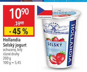 Ochucený jogurt selský Hollandia