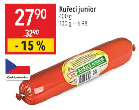 Salám Kuřecí junior Vodňanské kuře